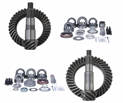 JK Non-Rubicon 4.56 Ratio Gear Package (D44-D30) with Timken Bearings (Front Carrier Required When Upgrading From Factory 3.21  Ratio Only) Revolution Gear and Axle